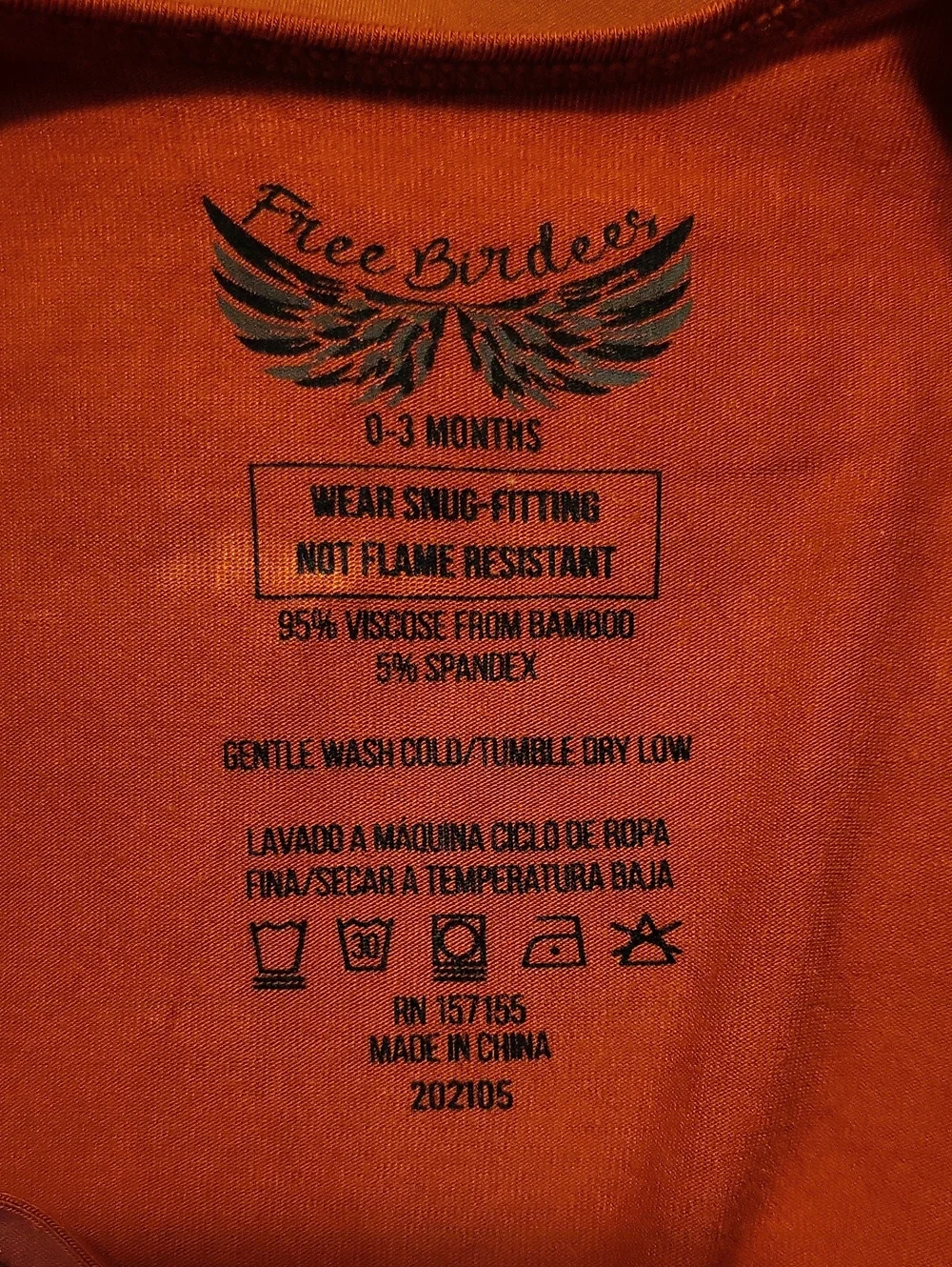 Never Worn Free Birdies Bamboo Rust Infant Gown with Knot Hat